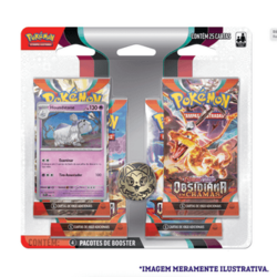 Blister Quadruplo Pokémon Eevee Escarlate E Violeta 3 Obsidiana Em Chamas