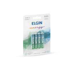 Pilhas Alcalinas Energy AAA 1 5V 4 Unidades Elgin