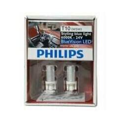 Led Pingao Philips Blue Vision Lanterna 6000K T10 W5W 24V