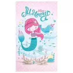 Toalha de Banho Infantil Felpuda 70cm x 1,15m Dohler - Mini Mermaid
