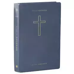 Bíblia Sagrada Salvos pela Graça Azul NVT Letra Grande Capa Dura