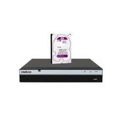 NVR Gravador de vídeo Intelbras NVD 3316 4K 16 Canais suporta câmeras IP com Inteligência de Vídeo HD 2TB WD Purple