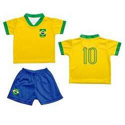Uniforme Infantil Brasil Amarelo Torcida Baby