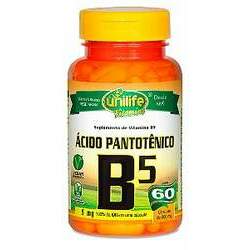 Vitamina B5 Ácido Pantotênico 60 Cápsulas (500mg) - Unilife