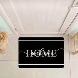 Tapete Decorativo para Porta Welcome Home Preto - 40x60cm