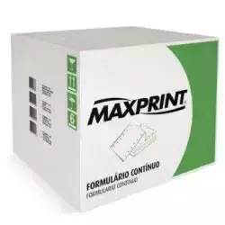 Formulário Contínuo 80 colunas 1 Via Microsserilhado Branco com 3000 folhas 3072 Maxprint