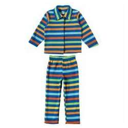 Pijama Longo Infantil Soft Listrado Azul Royal Tip Top