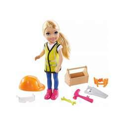 Boneca Barbie Chelsea Can Be Profissões Construtora Mattel