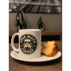 Caneca Branca Stormtrooper Star Wars Coffee: Star Wars 300ml - CD