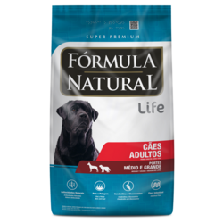Ração Fórmula Natural Super Premium Life Cães Adultos Médio e Grande 15 Kg - (Sem Transgênicos)