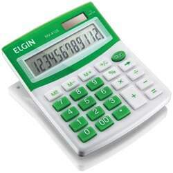 Calculadora de Mesa MV4126 Verde com 12 Dígitos - 42MV41260000 - ELGIN