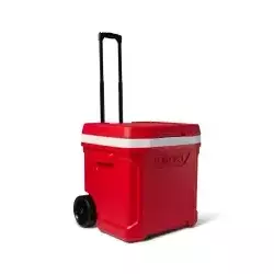 Caixa Térmica Cooler Ice Cube Vermelha C/ Rodas 56L Igloo