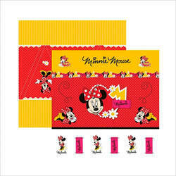 Papel Scrapbook Dupla Face Minnie Mouse 1 Cenário e Bandeirolas