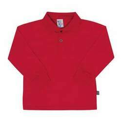 Camisa Polo Vermelho - Primeiros Passos - Meia Malha