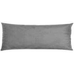 Travesseiro De Corpo Body Pillow Veludo 40x130cm Cinza