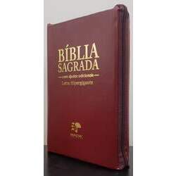 Bíblia letra hipergigante - capa com zíp