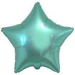 Balão Metalizado Estrela Cromado Verde Jade - Flexmetal