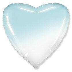 Balão Metalizado Coração Baby Gradient Blue - Flexmetal