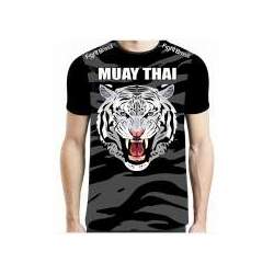 Camisa Camiseta Muay Thai White Tiger - Fb-2040 - Preta