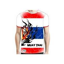 Camisa Camiseta Muay Thai Thailand Tiger - Fb-2061 - Branca