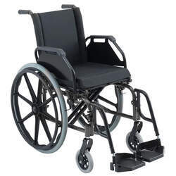 Cadeira de Rodas Ortobras KE Assento 48cm Dobrável Preta