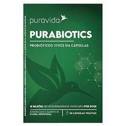 Puravida Purabiotics - Probióticos Vivos em Cápsulas Vegetais - 30 caps