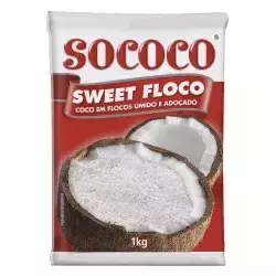 Coco Sweet Floco Sococo 100Gr Úmido E Adoçado