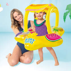 Boia para Crianças até 15Kg Baby Bote Kiddie com Cobertura Bote inflável Estrela Frutas In