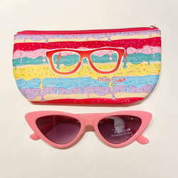 Óculos de Sol Infantil Rosa Fashion UV400 Mon Sucré