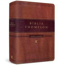 Bíblia de Estudo Thompson AEC Letra Grande Marrom Claro e Escuro