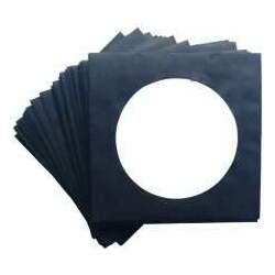 500 Envelopes de papel preto para CD com janela redonda em acetato