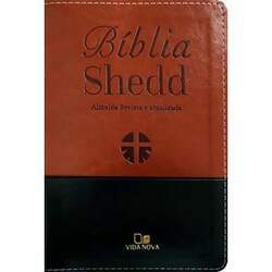 Bíblia Shedd ARA Letra Normal Capa Luxo Marrom e Preto