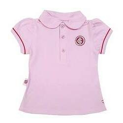 Camisa Polo Infantil Internacional Rosa Oficial