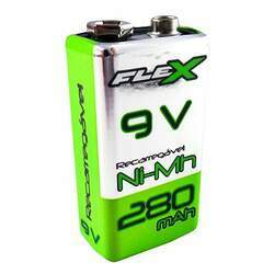 Bateria Recarregavel 9V 280mAh Flex NiMh