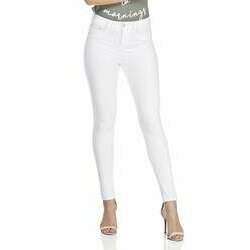 Calça Jeans Feminina Skinny Cintura Alta Black and White - DZ3306