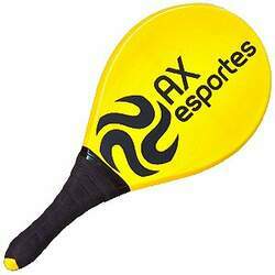Raquete para Frescobol AX Esportes Evolution Amarela