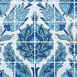 Papel de Parede Azulejo Mosaico Azul AZU49