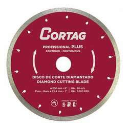 Disco Diamantado Cortag 200mm Furo 25,4 60570 Para