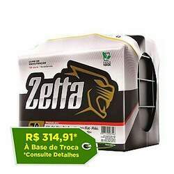 Bateria de Carro Zetta 50Ah Z50ED ( Cx Alta ) Fabricação Moura - Selada
