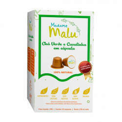 Cápsulas de Chá Verde e Cavalinha Madame Malu - Compatíveis com Nespresso - 10 un