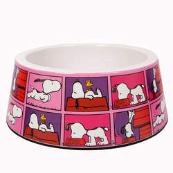 Comedouro para Cachorro ou Gato Snoopy Modelo Quadrinhos Pink Zooz Pets