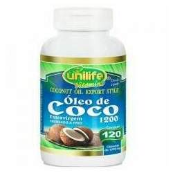 Óleo de Coco Extravirgem Unilife 120 cápsulas