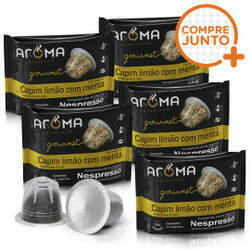 Kit Cápsulas de Chá Capim-Limão com Menta Aroma - Compatíveis com Nespresso - 50 un