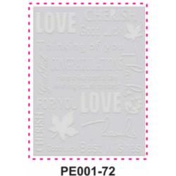Placa de Emboss Frases Love - Art e Montagem - (15cm x 10,6cm)