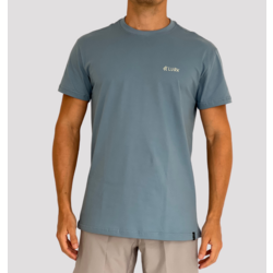 Camiseta Algodão Azul/Off Logo Lurk