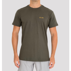 Camiseta Algodão Verde Musgo/Amarelo Logo Lurk