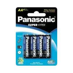 Pilha Comum AAA Panasonic Super Hyper com 4 Unidades