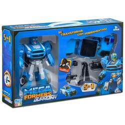 Carrinho Transformável Megaformers Super Guardian 5 em 1 Azul com Ferramenta Multikids - BR1758OUT Reembalado