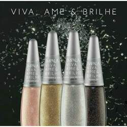 Esmalte Impala Viva Ame & Brilhe Glitter 3D 7,5 ml Viva com Amor