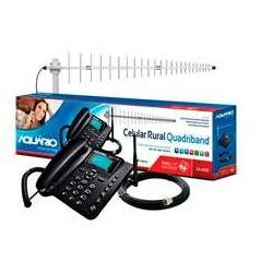 Kit Telefone Celular Rural Aquario CA-4200 Dual Chip QuadBand 12dBi